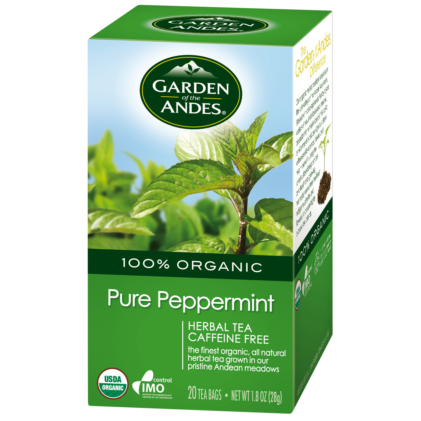 Peppermint Organic Tea, 20 bags/box