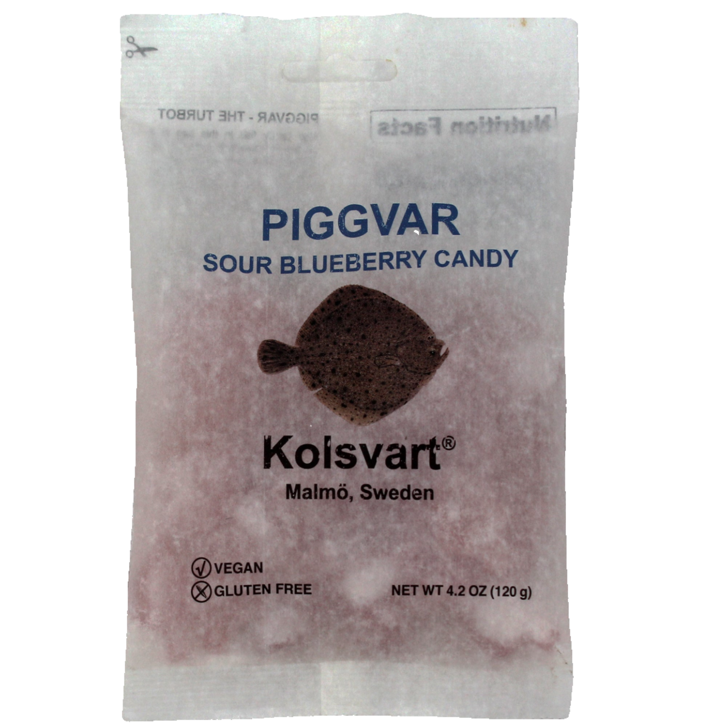 Sour Blueberry Flounder Swedish Fish - 4.2oz (120gm)