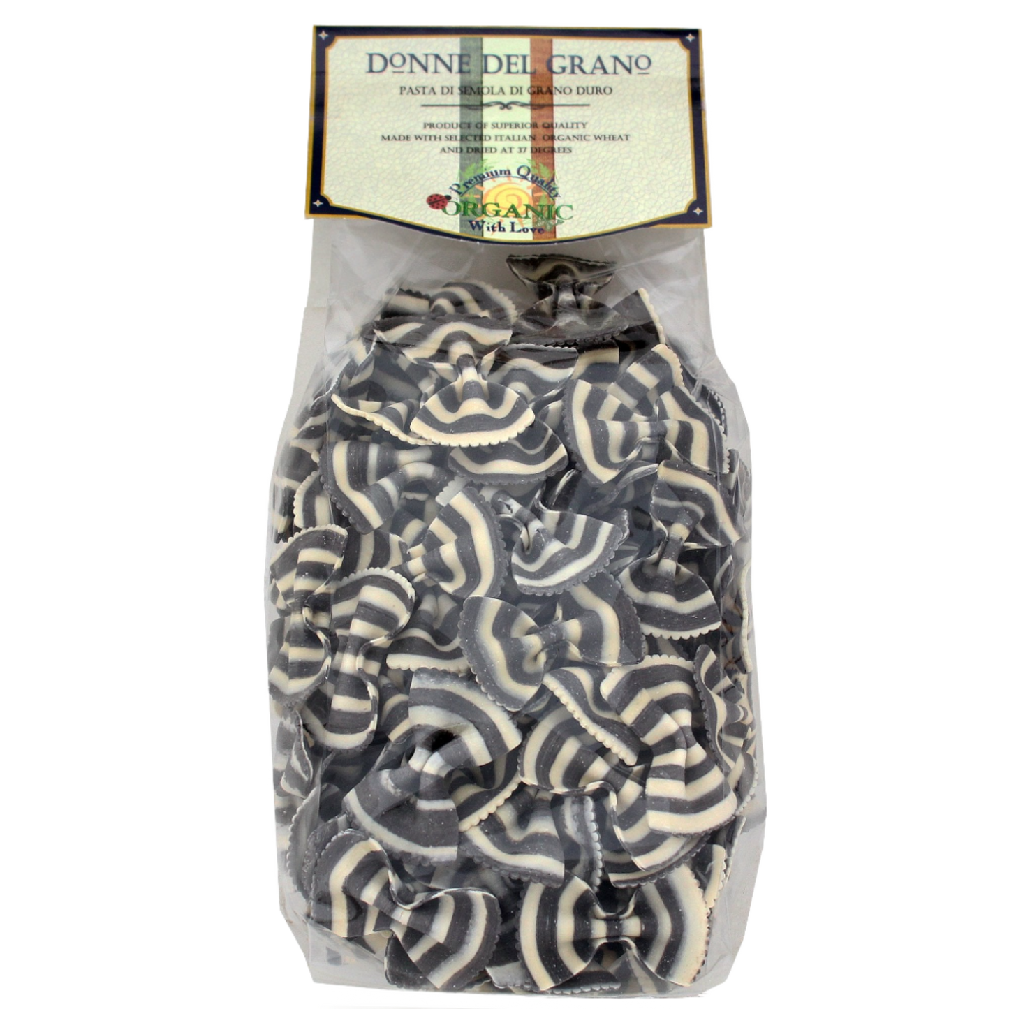 Zebra Bowties "Farfalline Magia Bianca" Colored Pasta, 8.8oz (250gm)
