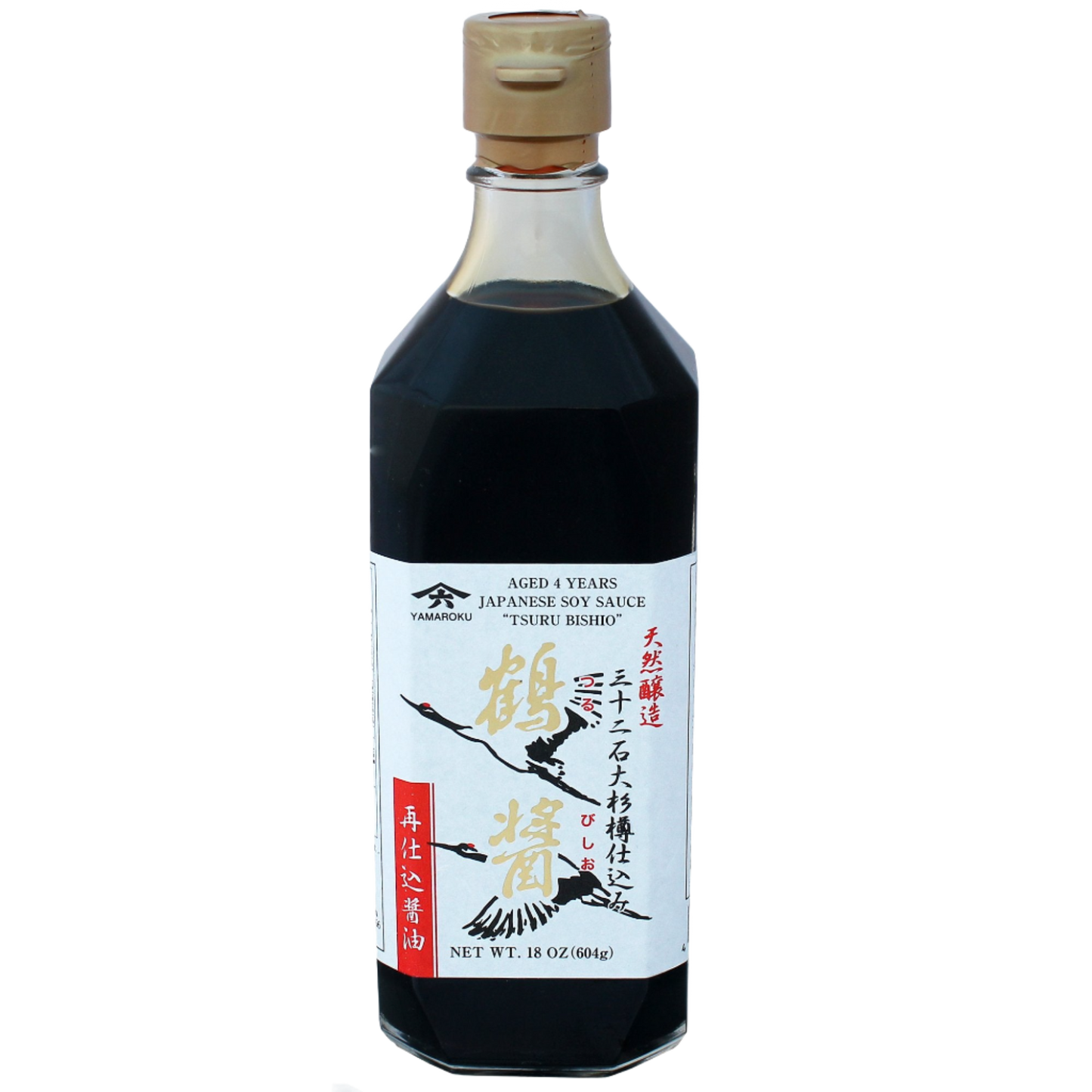 Soy Sauce aged 4 years (Tsuru Bishio), 18oz (532ml)