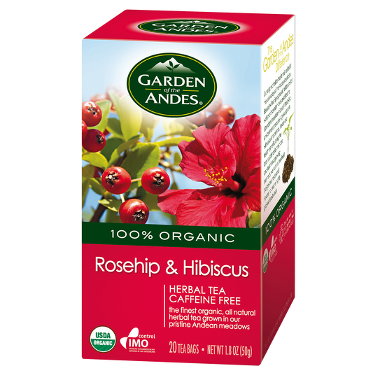 Rose Hip and Hibiscus Organic Tea, 20 bags/box