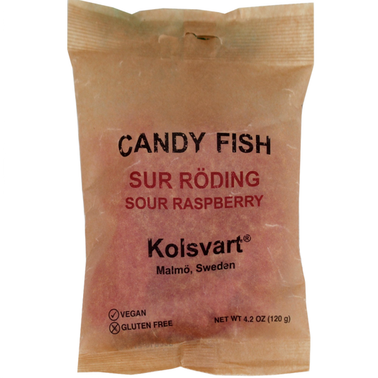 Sour Raspberry Swedish Fish - 4.2oz (120gm)