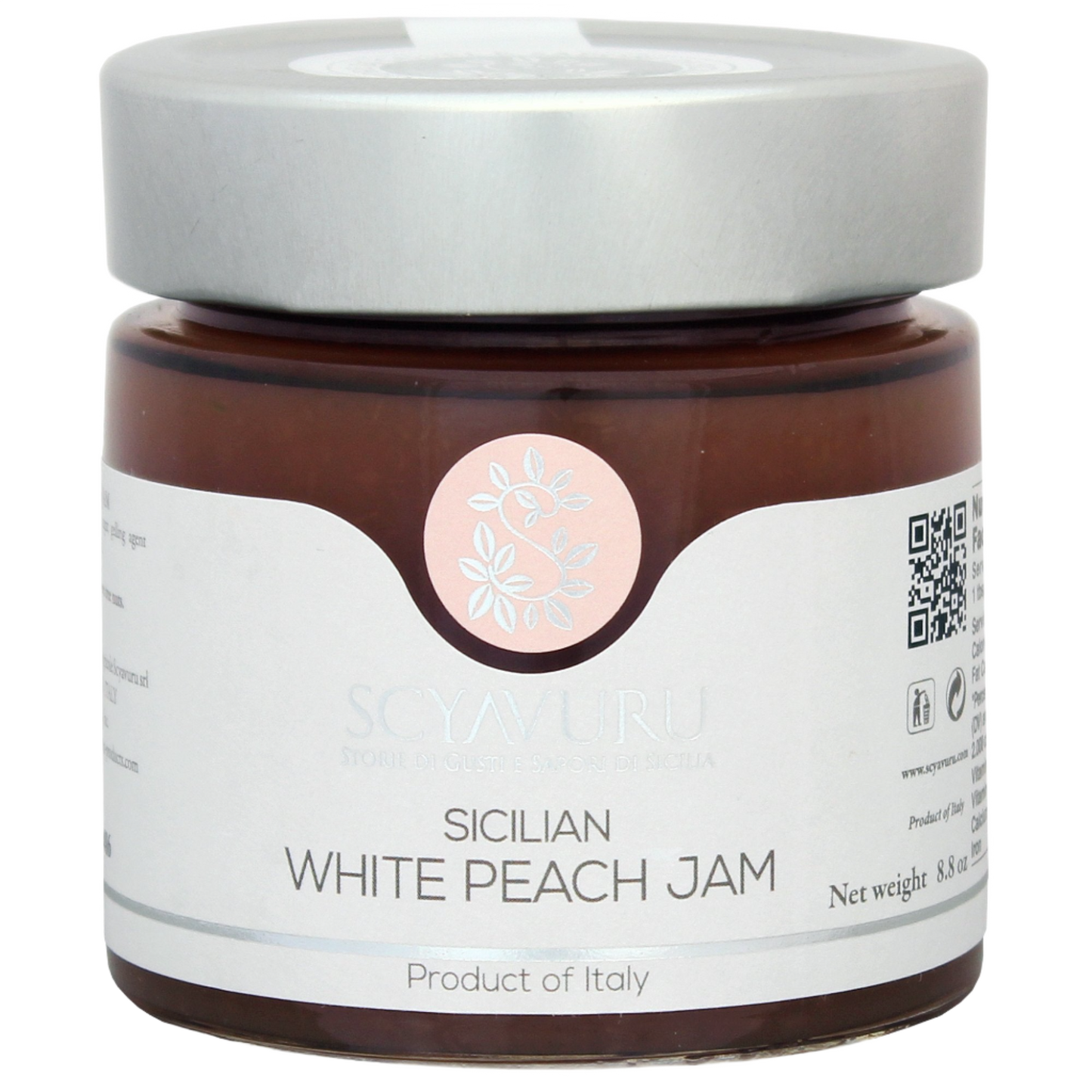 White Peach Jam, 8.8oz (250gm)