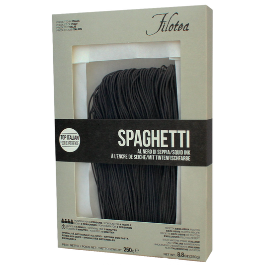 Spaghetti with Squid Ink Egg Pasta, 8.8oz (250gm)