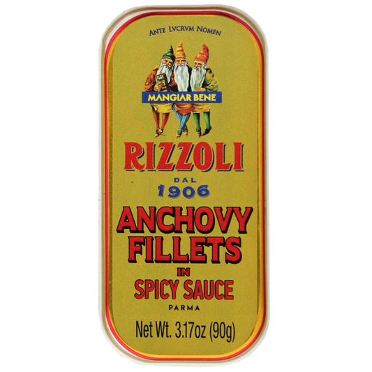 Anchovy Fillets in Spicy Sauce - tin - 3.17oz (90gm)