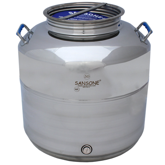 NSF Certified Stainless Steel Fusti, 50Liter (13.2Gallons) (1691oz)