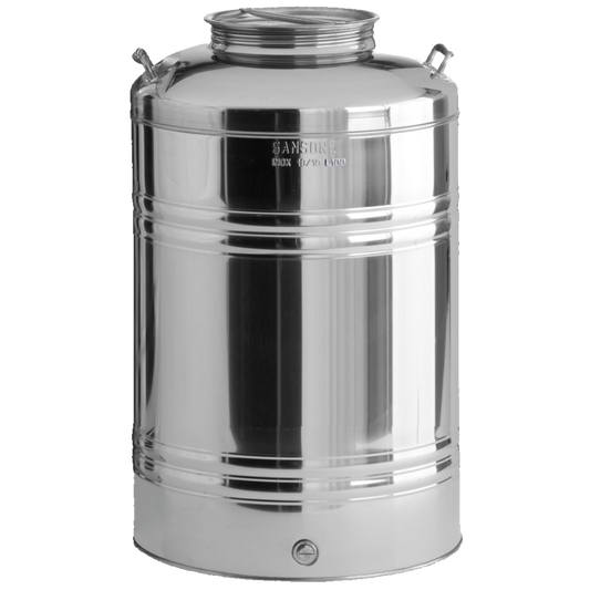 NSF Certified Stainless Steel Fusti, 100Liter (26.4Gallons) (3381oz)