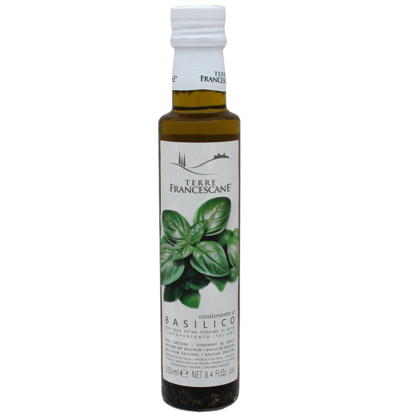 Basil Infused Extra Virgin Olive Oil, 8.25oz (250ml)