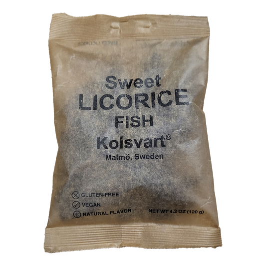 Sweet Licorice Swedish Fish - 4.2oz (120gm)